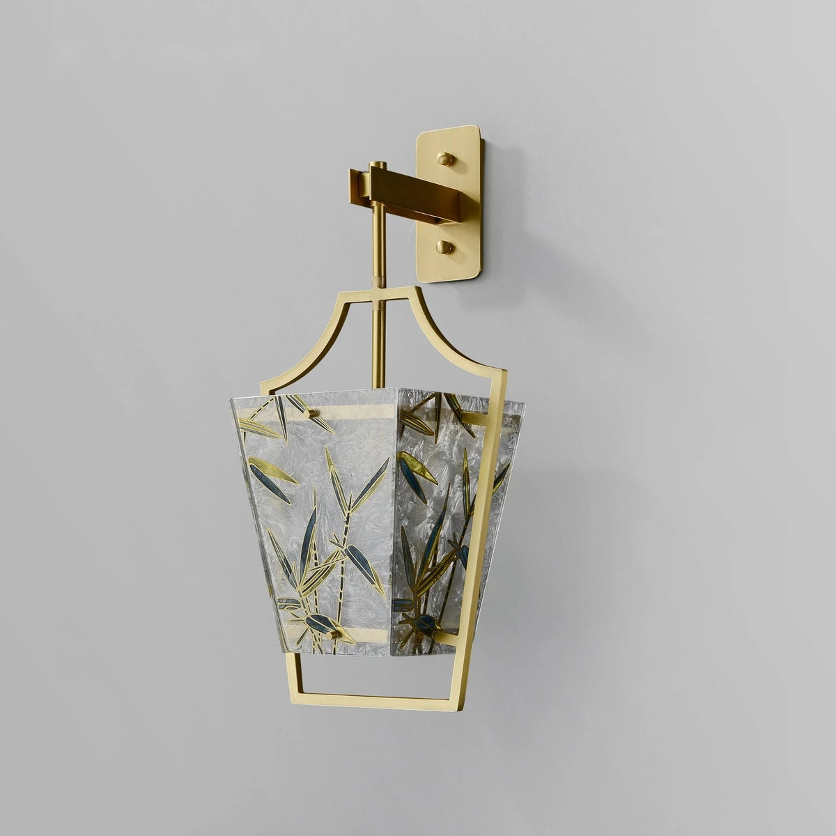 Modern 1-Light Pentagon Lantern Lights Glass Wall Sconces - view 2