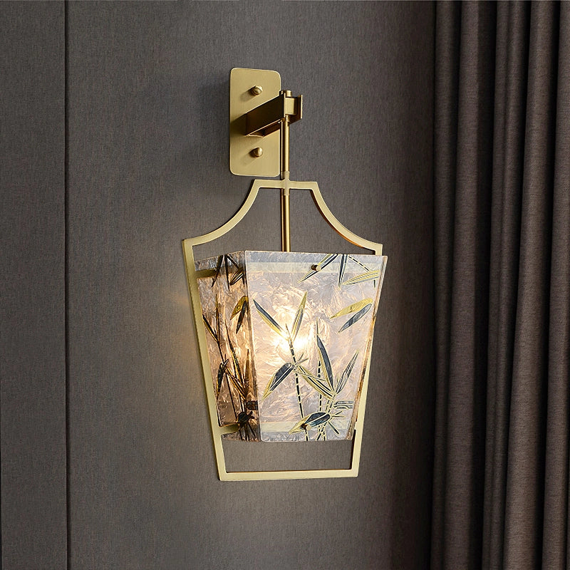 Modern 1-Light Pentagon Lantern Lights Glass Wall Sconces - view 3