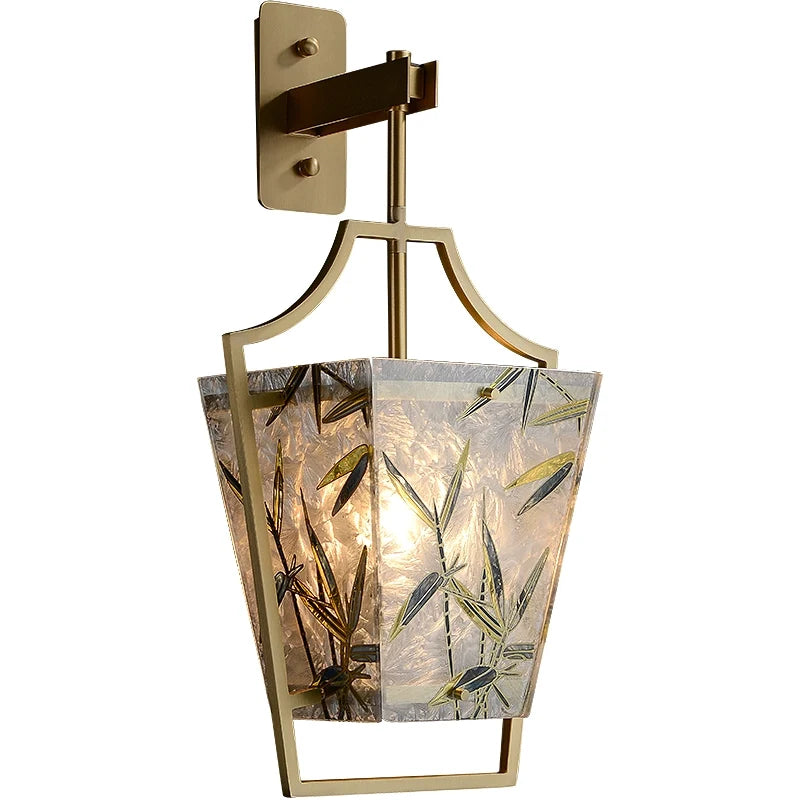 Modern 1-Light Pentagon Lantern Lights Glass Wall Sconces - view 8