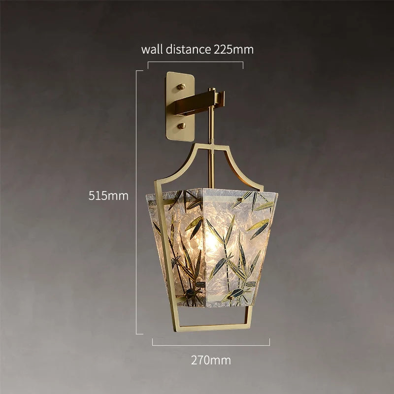 Modern 1-Light Pentagon Lantern Lights Glass Wall Sconces - view 9