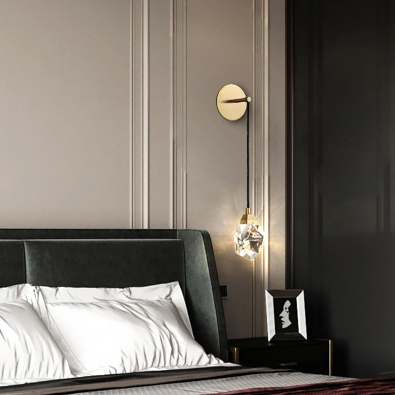 Modern Wall Sconces Lights with Irregular Gem Square Crystal - view 3