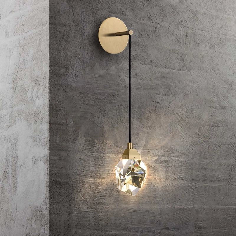 Modern Wall Sconces Lights with Irregular Gem Square Crystal - view 5