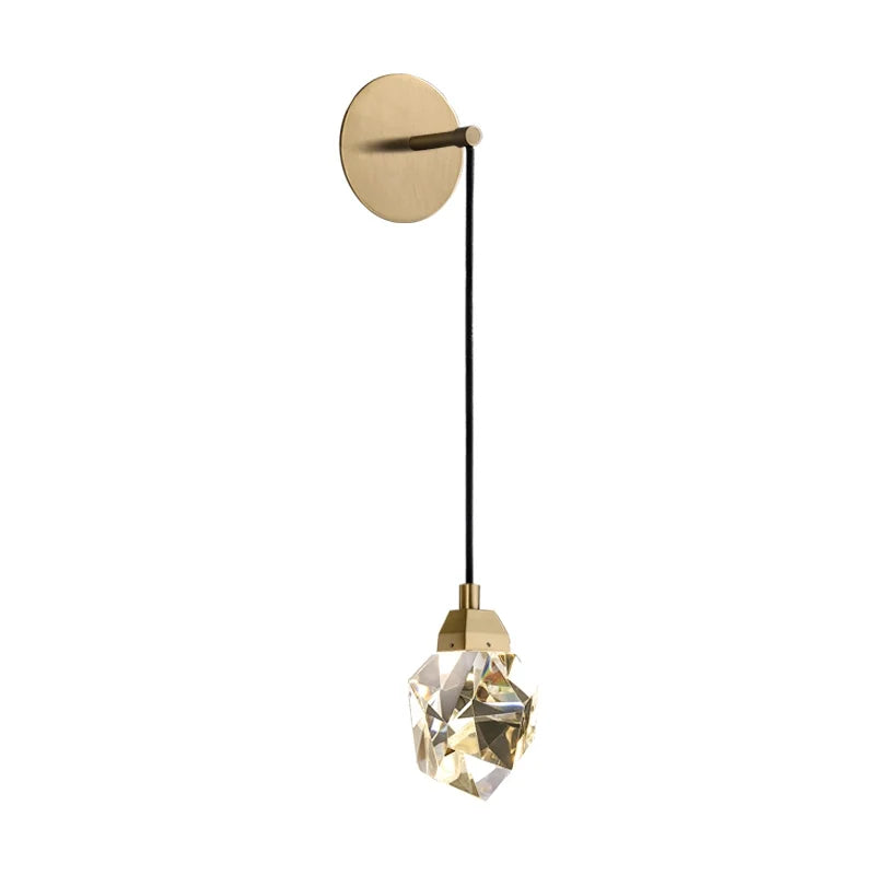 Modern Wall Sconces Lights with Irregular Gem Square Crystal - view 7