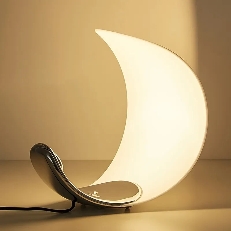 Curl LED Small Table Lamp for Bedroom in Crescent Moon - view 1
