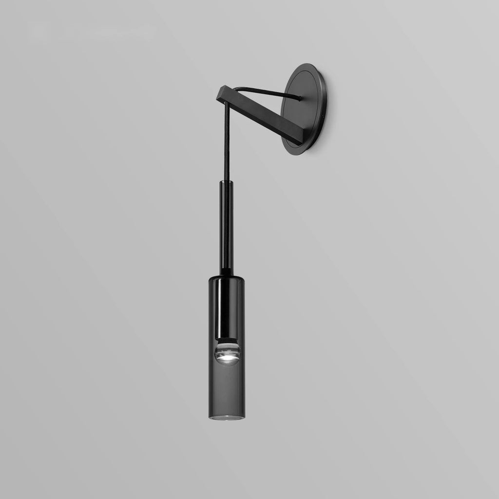 Minimalist Charlot Black Cylinder Glass Wall Sconces - view 2
