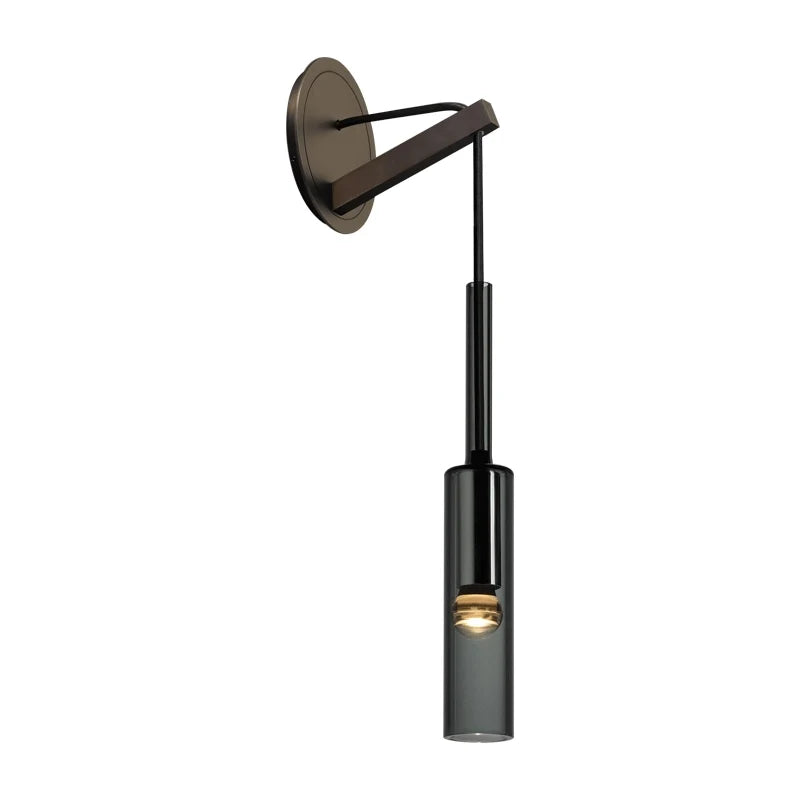 Minimalist Charlot Black Cylinder Glass Wall Sconces - view 8