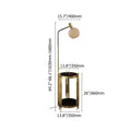 Modern Floor End Table Lamps with Glass Shade & USB Port - view 4