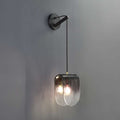 Hang Smoky Gray Glass Wall Sconces for Living Room - view 1