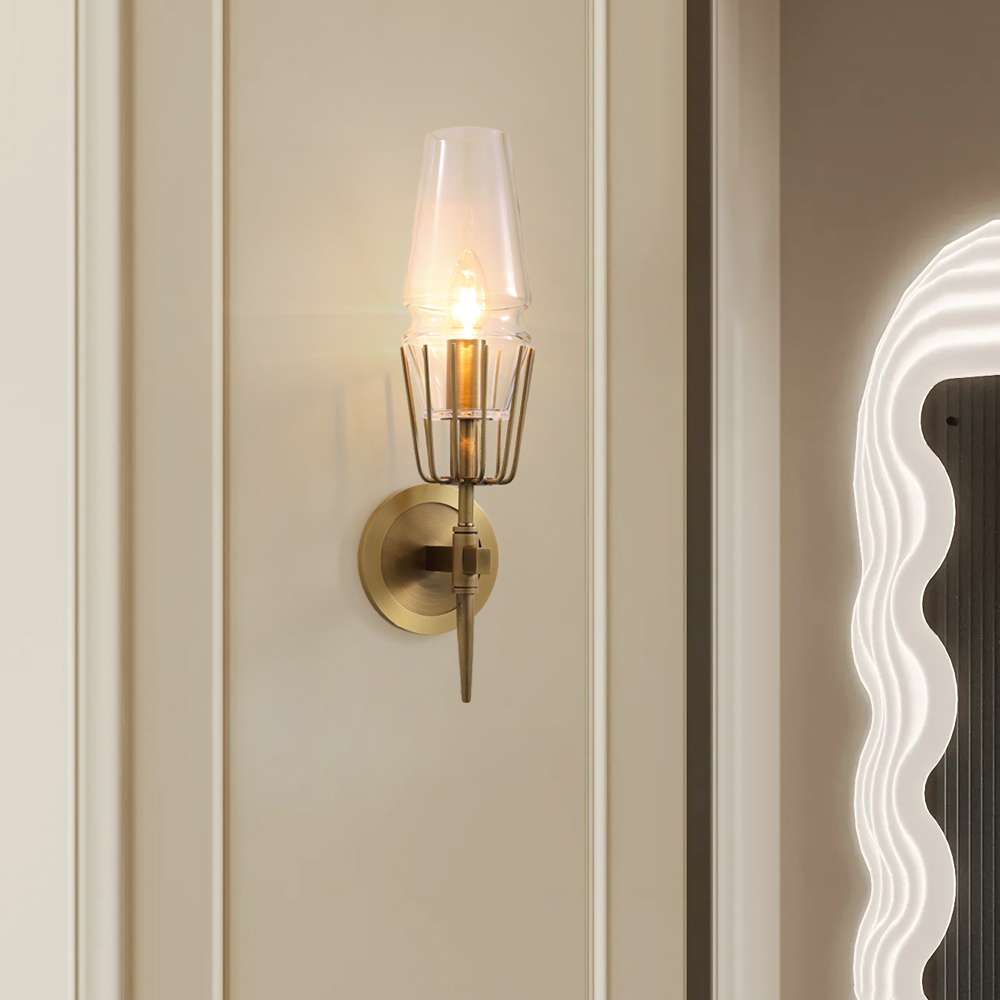 Mid Century Modern Wall Sconces in Brass Arrow Shape - view 5