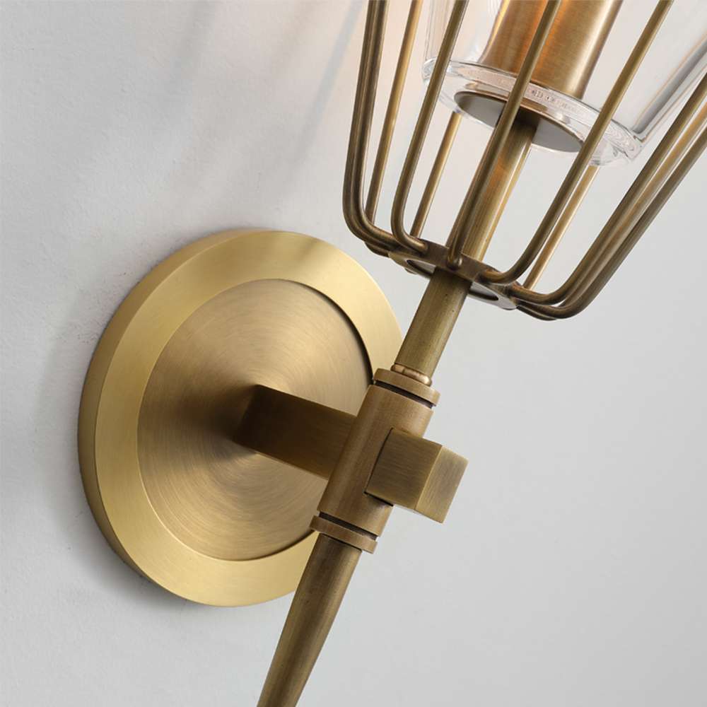 Mid Century Modern Wall Sconces in Brass Arrow Shape - view 7