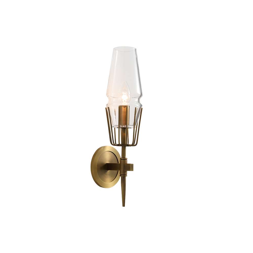 Mid Century Modern Wall Sconces in Brass Arrow Shape - view 8
