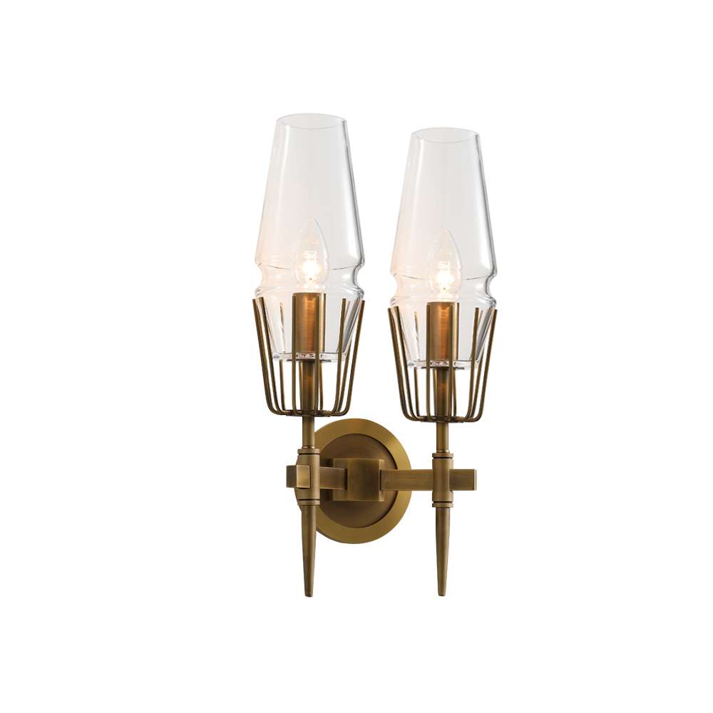 Mid Century Modern Wall Sconces in Brass Arrow Shape - view 9