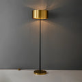 Mid Century Modern Floor Lamp in Burnished Brass with Metal Base - view 1