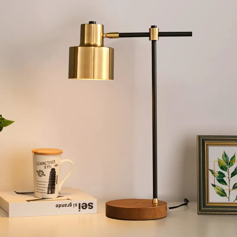 Bronze Metal Pivot Shade Table Lamp for bedroom - view 1