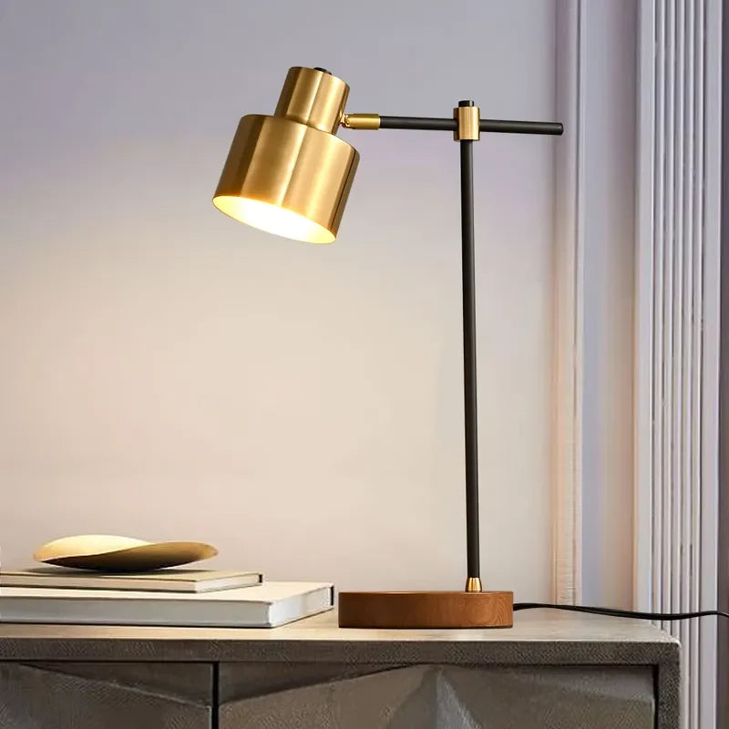 Bronze Metal Pivot Shade Table Lamp for bedroom - view 2