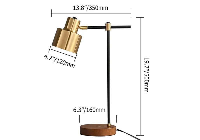 Bronze Metal Pivot Shade Table Lamp for bedroom - view 5