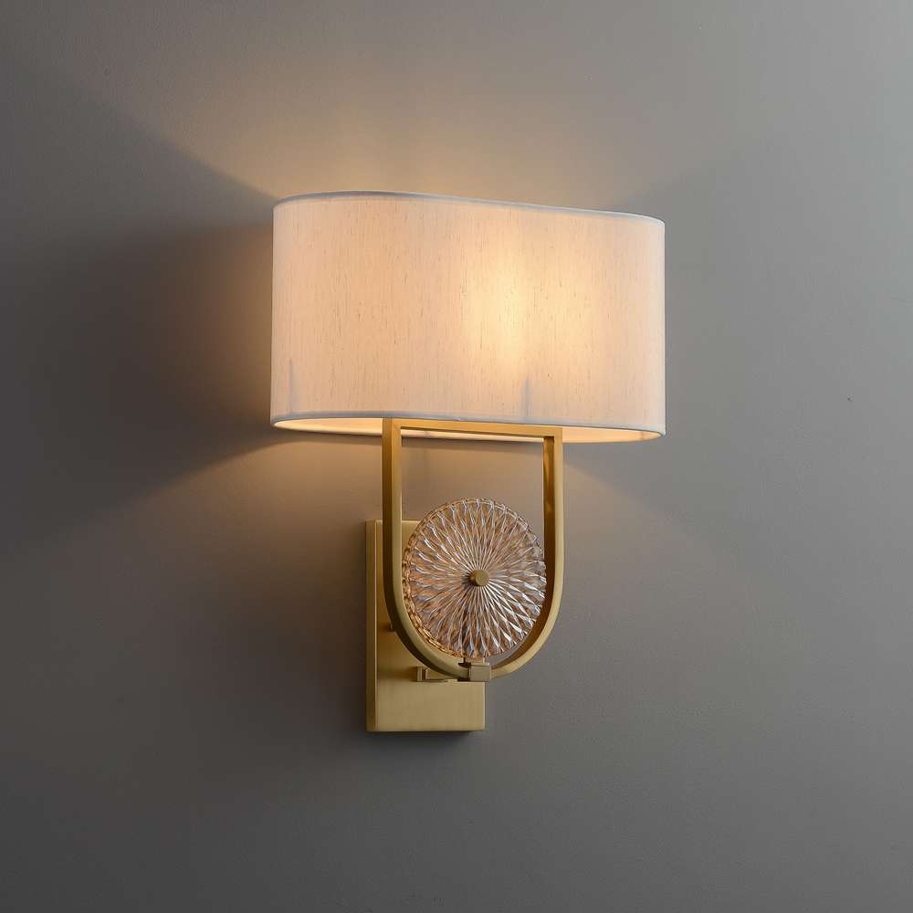 Modern Mariner Wall Light Fixtures with Fabric Shade - view 1