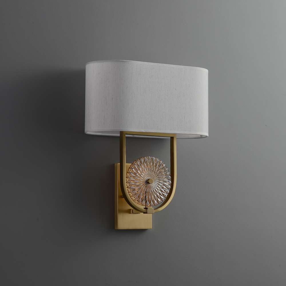 Modern Mariner Wall Light Fixtures with Fabric Shade - view 2