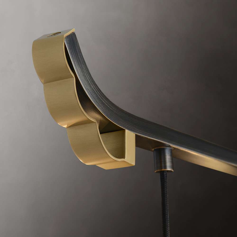 Worldgle Brushed Bronze Linear Wall Sconces with Clear Glass Shade - view 7