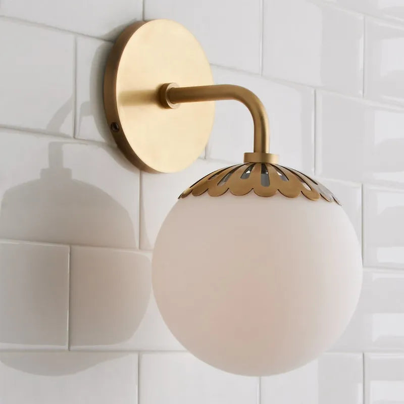 Dewdrop Glass Globe Shade Wall Sconces for Living Room - view 1