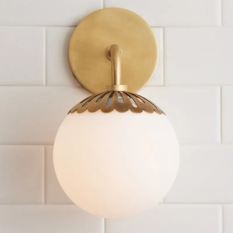 Dewdrop Glass Globe Shade Wall Sconces for Living Room - view 2