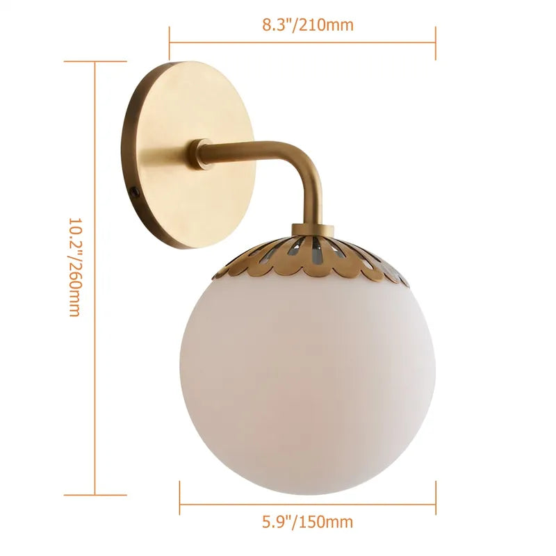 Dewdrop Glass Globe Shade Wall Sconces for Living Room - view 6