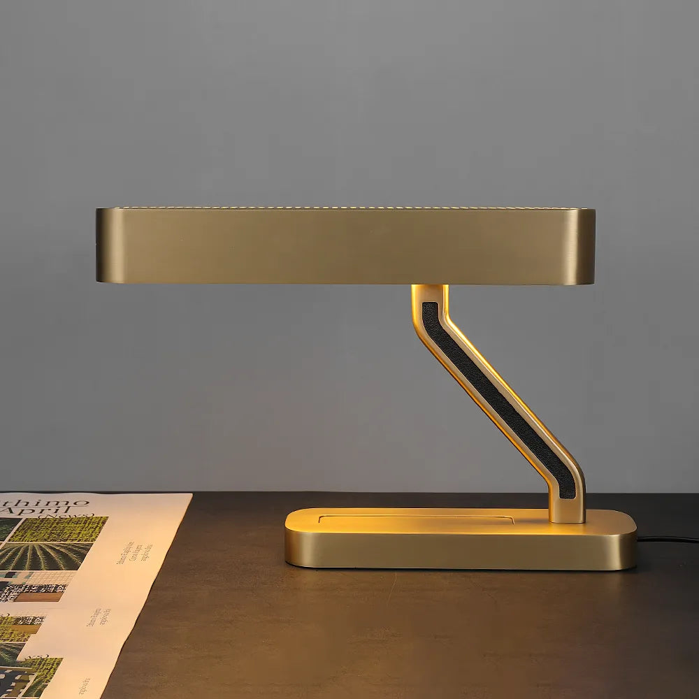 Mid Century Modern Colt Brass Table Lamp for Bedroom - view 1