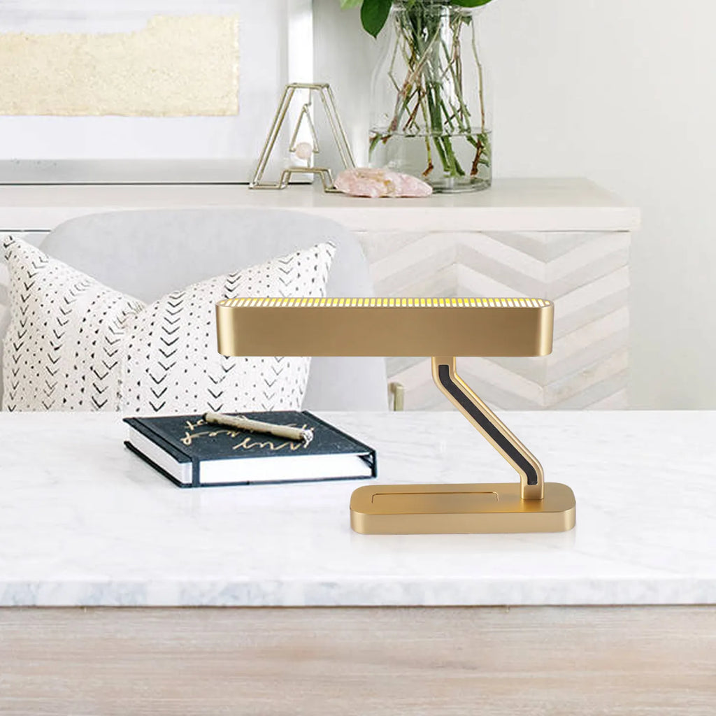 Mid Century Modern Colt Brass Table Lamp for Bedroom - view 4