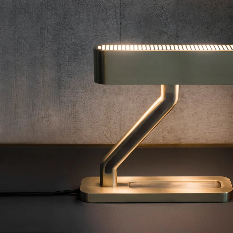 Mid Century Modern Colt Brass Table Lamp for Bedroom - view 7