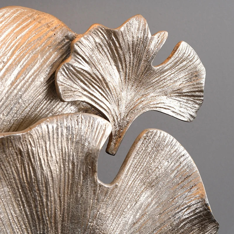 Craft Hand-Carved Marble Table Lamp in Ginkgo Shape - view 8