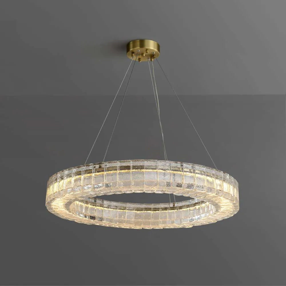 Tessera Ring Round Chrome Modern Crystal Chandelier - view 1