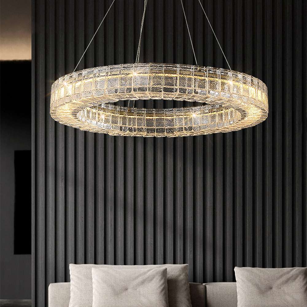 Tessera Ring Round Chrome Modern Crystal Chandelier - view 3