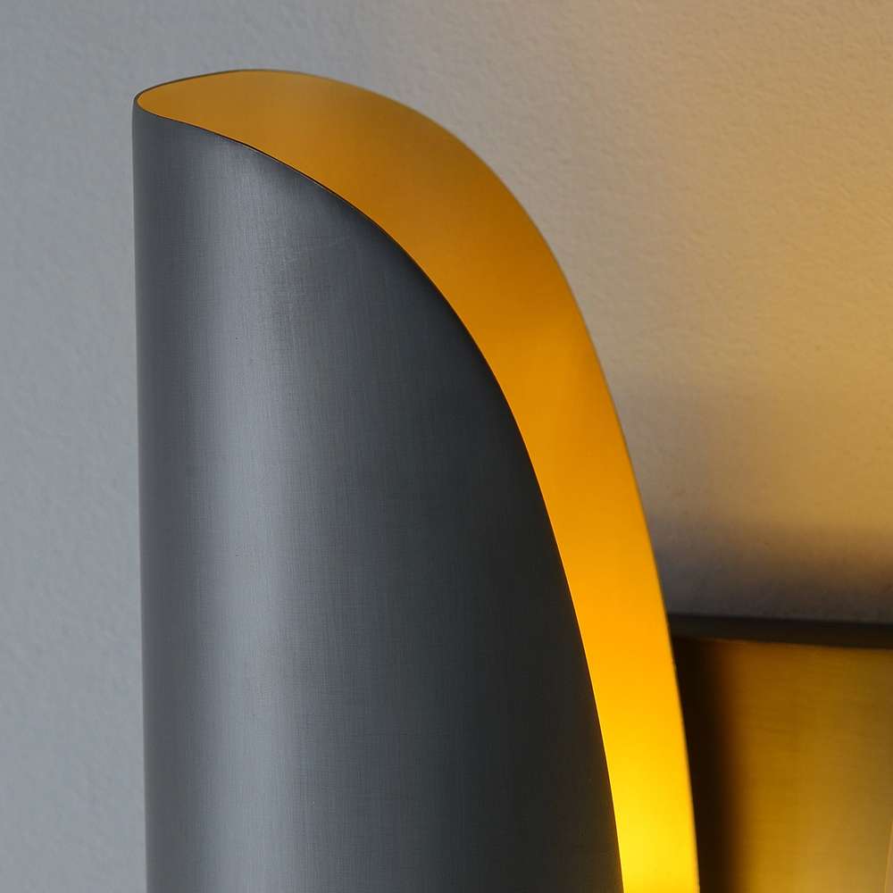 Mid Century Modern Babylon Brass Wall Light Fixtures - view 6