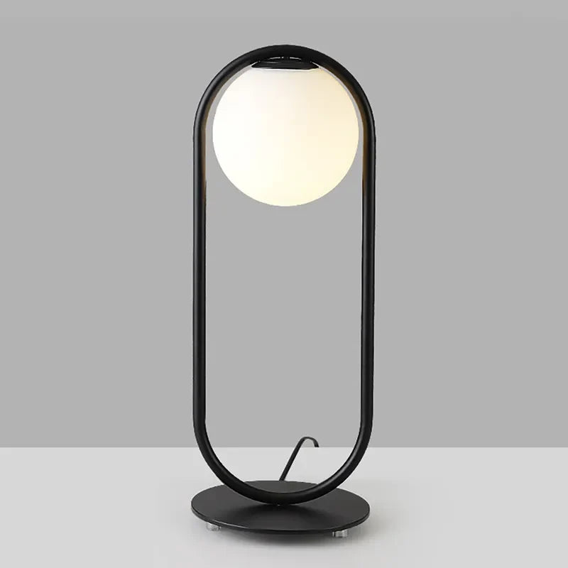 Nordic Minimalist C_Ball Table Lamp with Opal Glass Shade - view 3