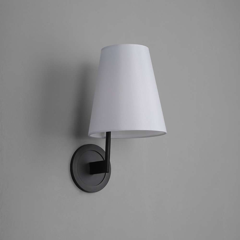 Tapered Opal Fabric Shade Grand Wall Sconces 7 Inches - view 2
