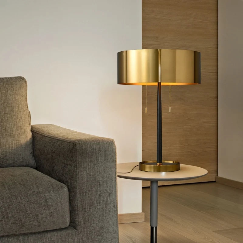 Light in the Space Mid Century Table Lamp in Burnished Brass - view 3