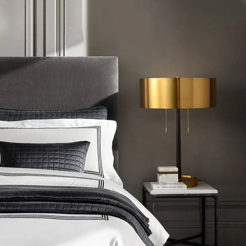 Light in the Space Mid Century Table Lamp in Burnished Brass - view 5