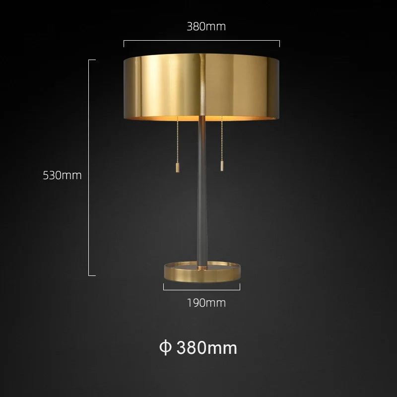 Light in the Space Mid Century Table Lamp in Burnished Brass - view 9