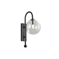 Naples Brass Wall Lighting with Clear Glass Globe Shade - view 8