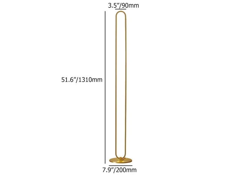 Modern Minimalist Linear LED Brushed Brass Floor Lamp - view 7