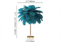 Modern Colorful Josephine Feather Table Lamp with Metal Base - view 12