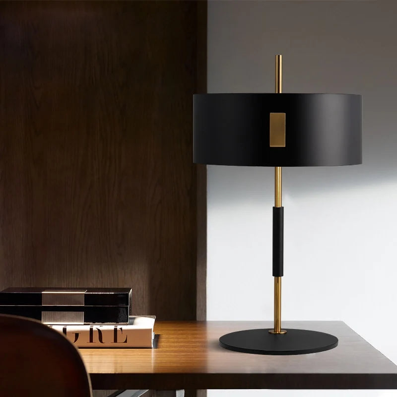 1953 Black Minimalist Modern Table Lamp with Iron Base - view 4