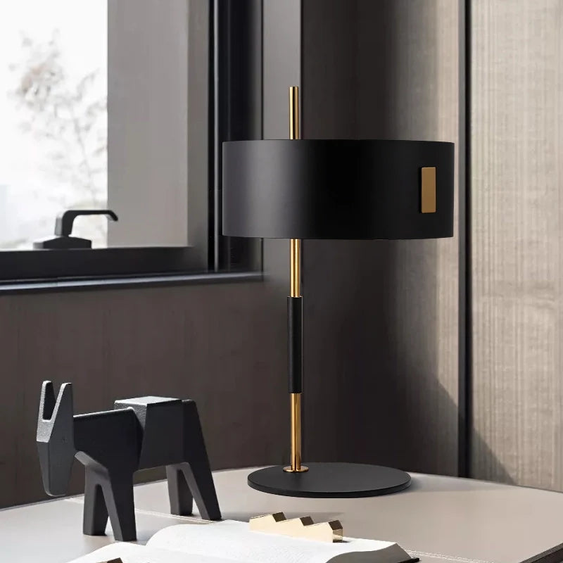 1953 Black Minimalist Modern Table Lamp with Iron Base - view 5