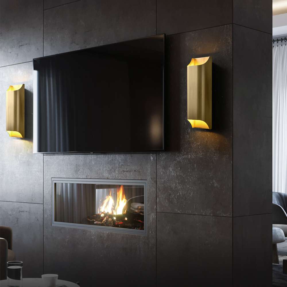 Luther Double-Head Brass living room wall sconces - view 5