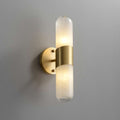 Minimalist Column White Glass Shade Wall Sconces for Living Room - view 1