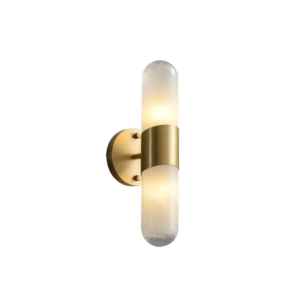 Minimalist Column White Glass Shade Wall Sconces for Living Room - view 8