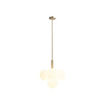 Contemporary MIira 4-Light Hanging Lamp Brass Opal - view 8