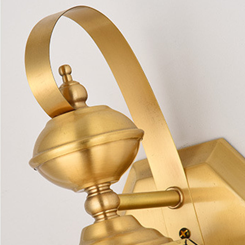 Industrial Golden Glass Shade Lantern Outdoor Wall Lighting - view 3