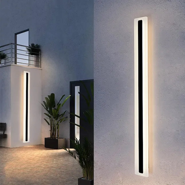 Minimalist Haylen Cylinder Outdoor Wall Lighting in Black - view 4