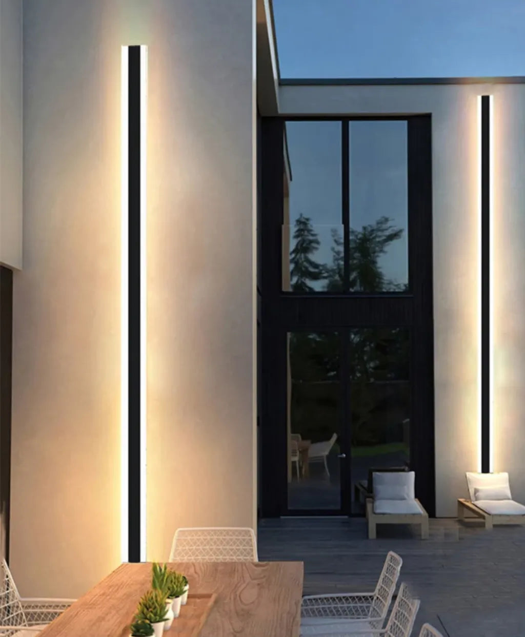 Minimalist Haylen Cylinder Outdoor Wall Lighting in Black - view 6